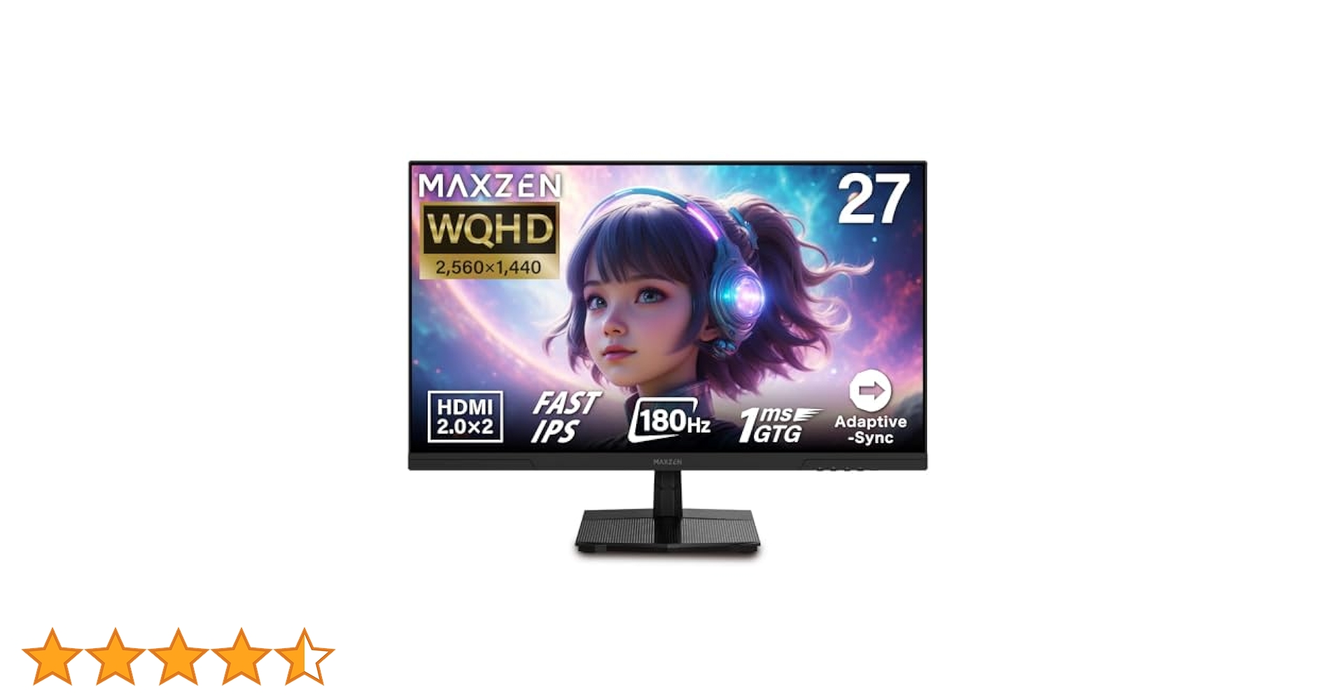 Amazon.co.jp: MAXZEN ゲーミングモニター モニター 27インチ